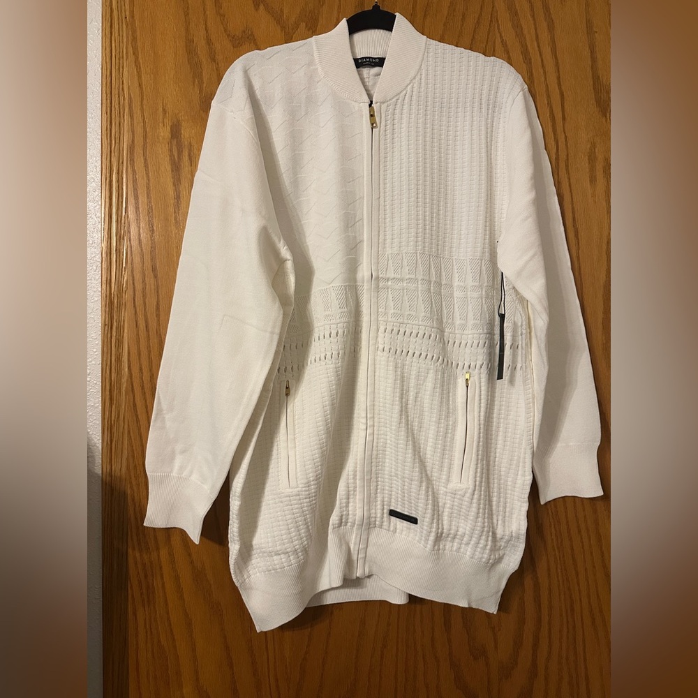 Diamond Supply Co Quartz Varsity Zip Up Cardigan - NWT - Size XL